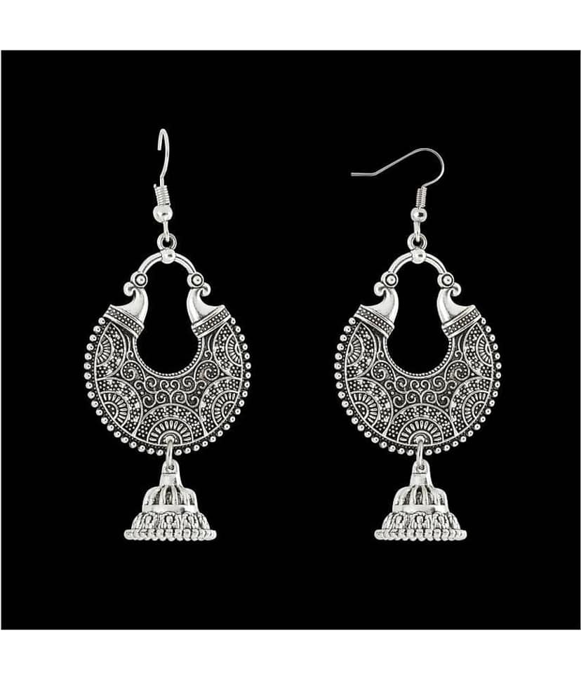 Silver Shine Charming Silver Fish Hook Earrings for Women view 2