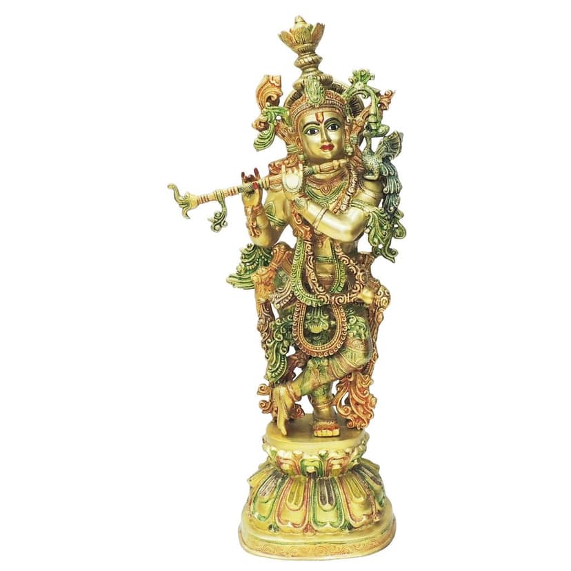 Brass Krishna God Idol Statue ? Decorative Brass Murti, Height : 36 Inch (BSMAS1815 K) view 2