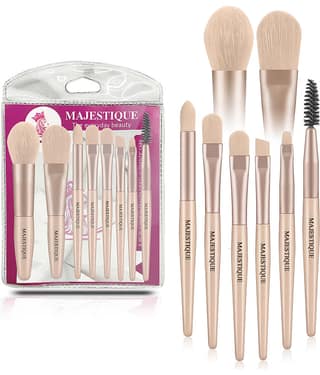 Majestique Makeup Brush Set, 8Pcs Makeup Brushes, Proffesional Cosmetics for Face Makeup Brush Kit