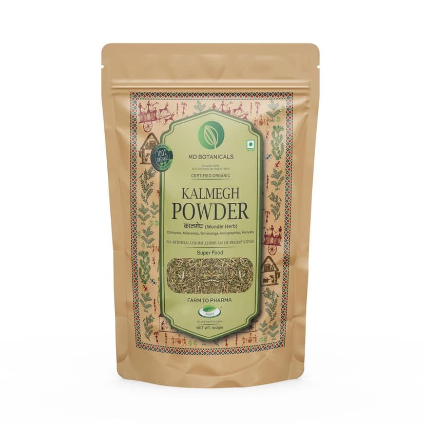 MD Botanicals Kalmegh Powder 100g | Andrographis Paniculata | Ayurvedic Liver Detox & Immunity Booster | Bitter Tonic | 100% Pure Herbal Supplement