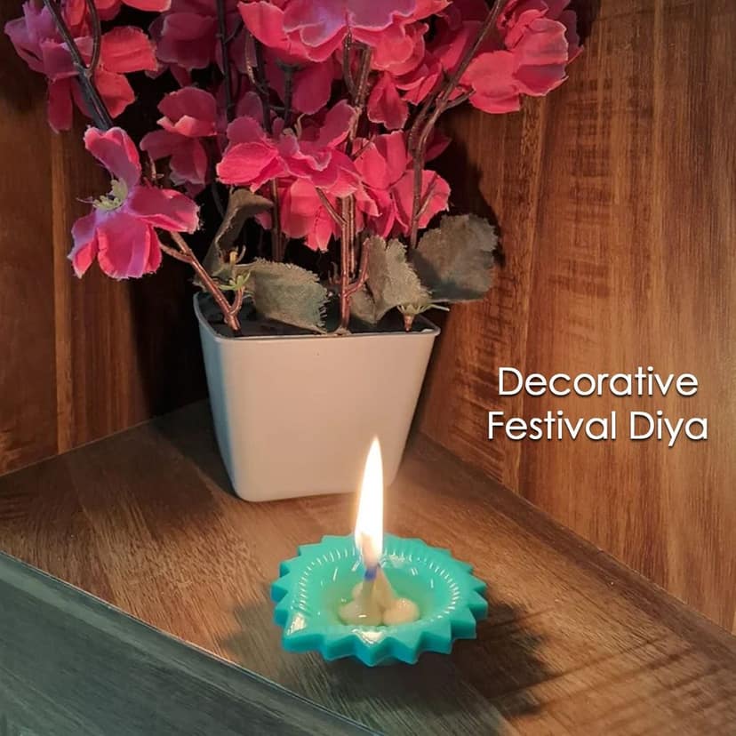 Colourful Silicone Diya – Festive Diwali Decor | Giftoiza view 2