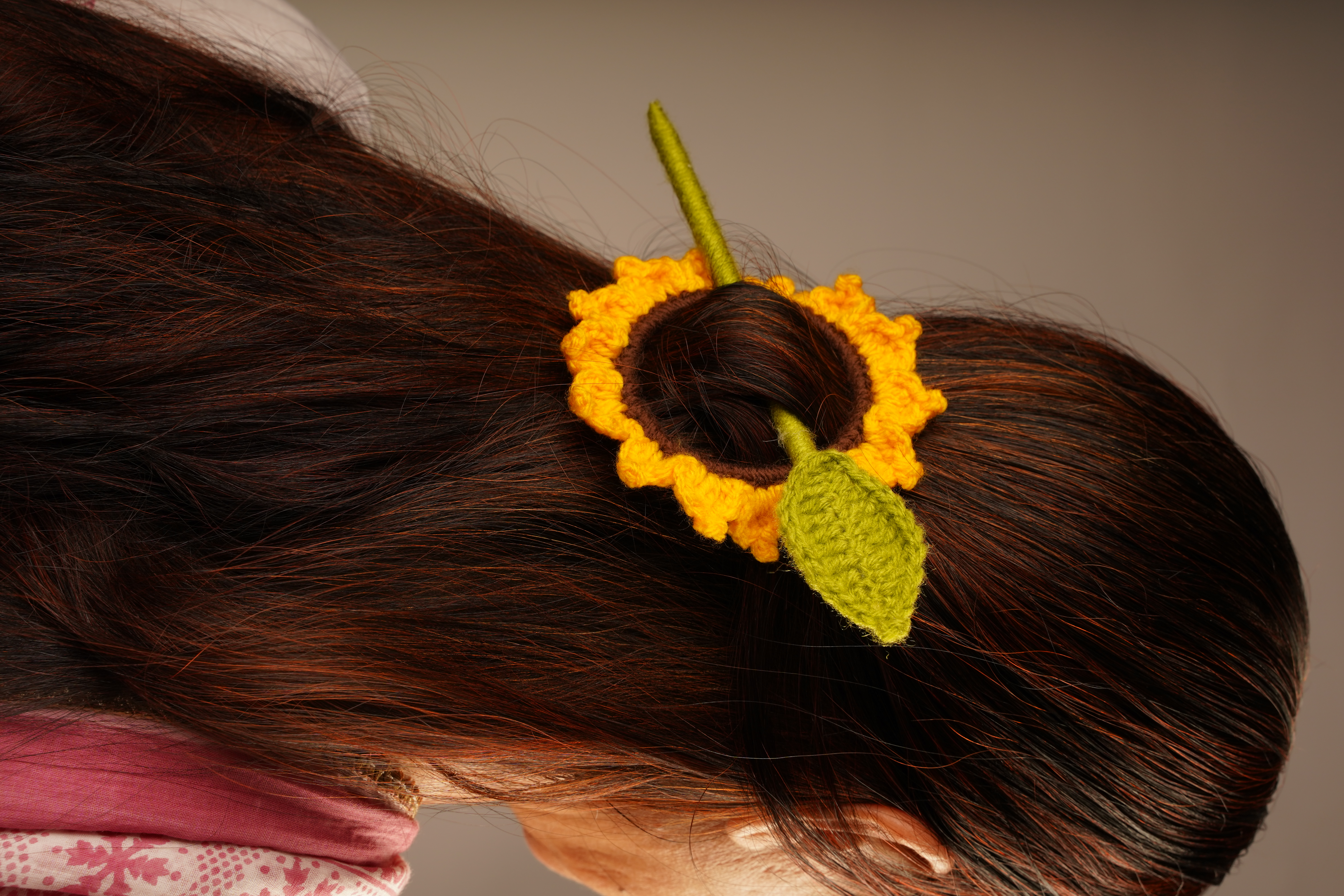 Handmade Sunflower Juda Hair Sticks for Traditional Hairstyles view 2