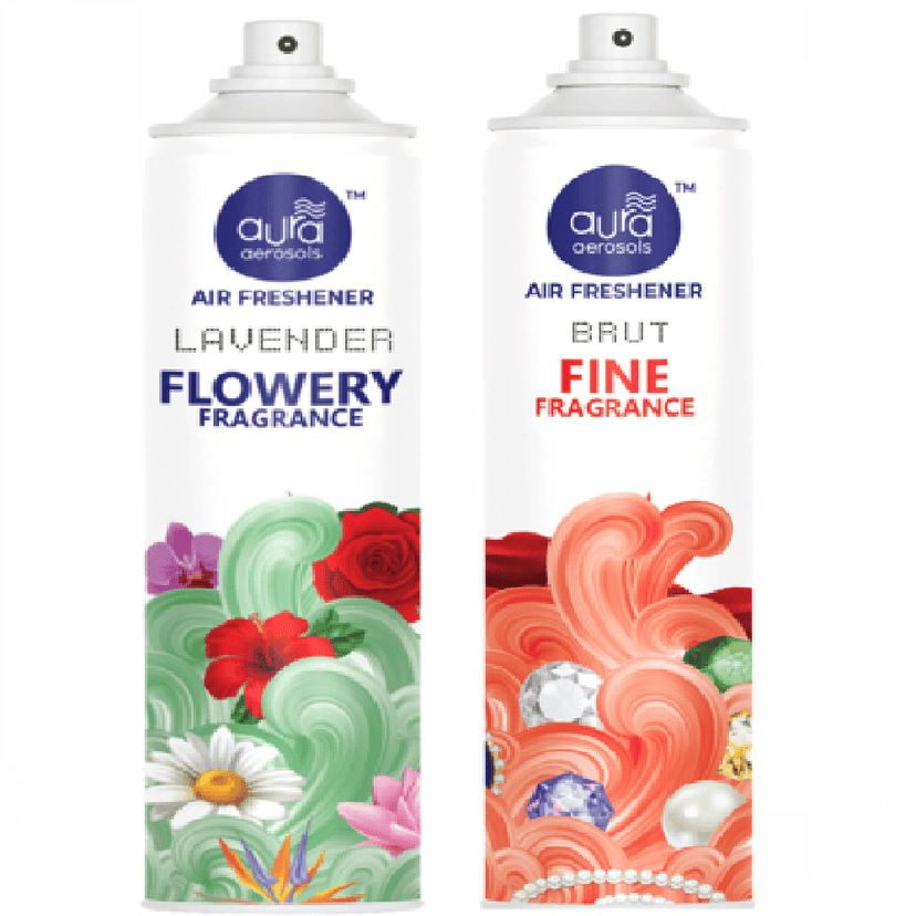 Aura Aerosols Air Freshener 300ml (Pack of 2) - Lavender & Brut