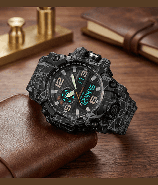 Harbor Black PU Analog-Digital Men's Watch