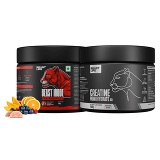 Combo pack | Preworkout | Fruit punch | 105 g + Creatine Monohydrate | Unflavoured | 100 g
