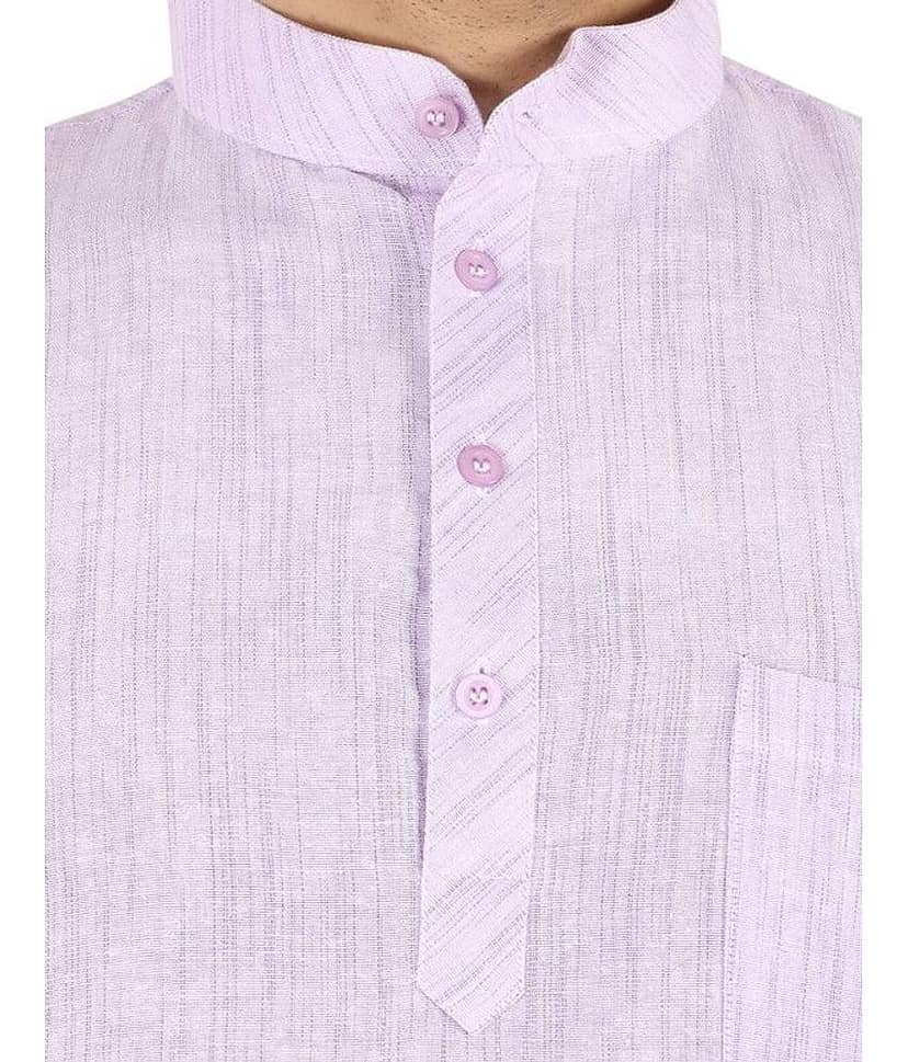 Latest Chikan Pink Cotton Kurta Single view 2