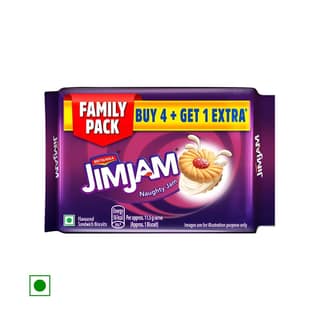 Britannia Treat Jim Jam Sandwich Cream Biscuits - Buy 4 Get 1 Free