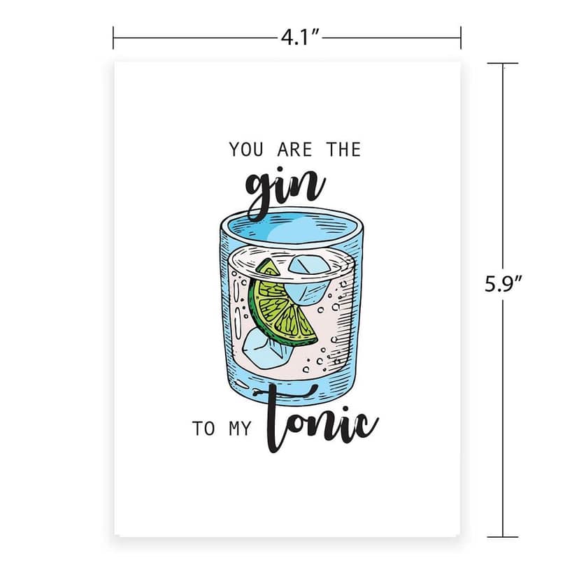 Rack Jack friendship's day funny greeting card - gin to my tonic view 4