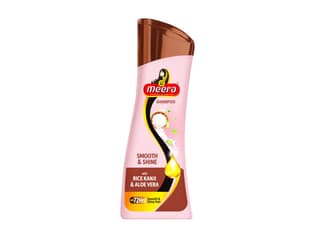 Meera Smooth & Shiny Shampoo with Rice Kanji & Aloe Vera, 180 ml| - Up to 72H Smoothness & Shine For Men & Women