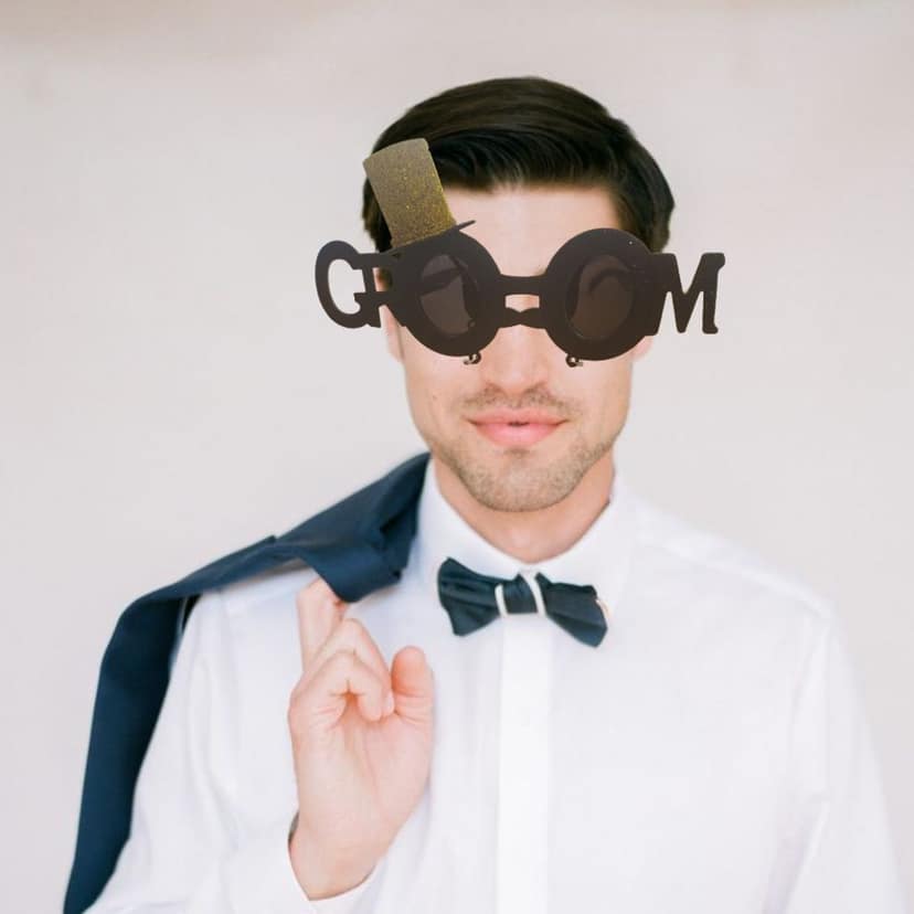 Groom Shades w/Glitter view 2