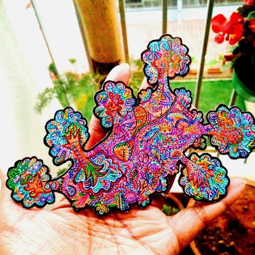 Shrubby - Handpainted Bookmark