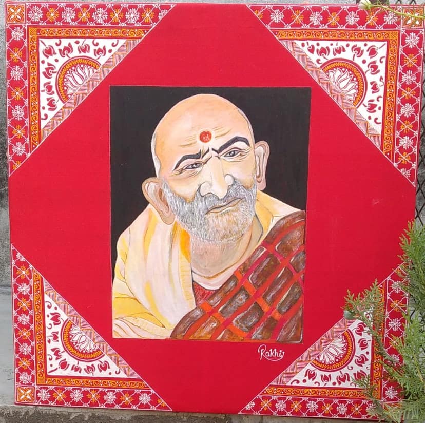 Aipanart decorations Baba Neem Karoli Maharaj view 2