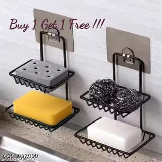 Lapex bathroom soap holder for wall mounted stainless steel rust proof soap stand soap dish self adhesive shower caddy bathroom shelf heavy duty metal soap tray basket rack for bathroom kitchen washroom no drill black organizer shelf pack of 2