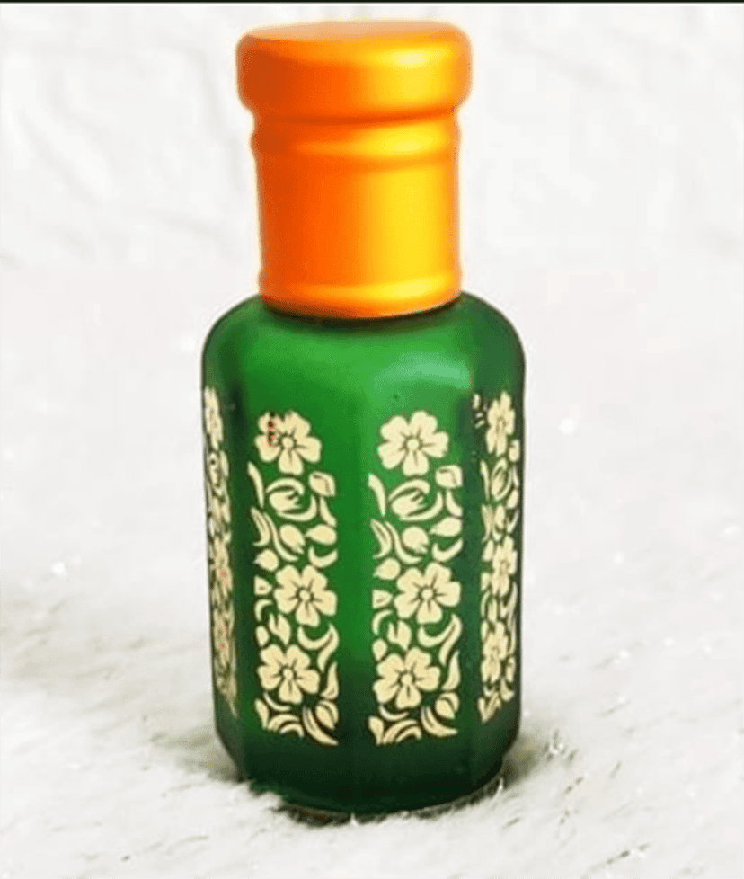 Mii Art 10ml Golden Glass Fragrance Bottle - Elegant Athar Container for Essential Oils - Luxury Refillable Bottle for Vanity & Decor
