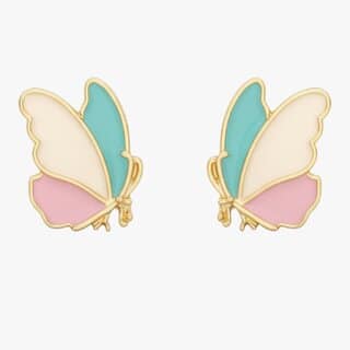 Colourful Stainless Steel Korean Style Butterfly Earrings