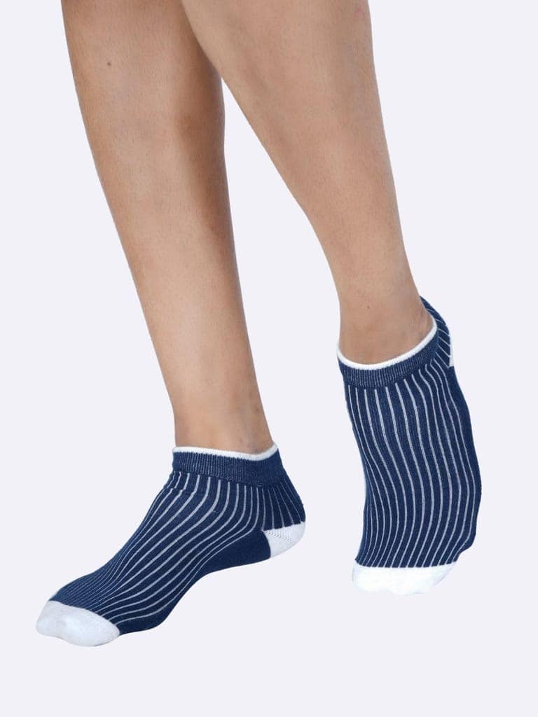 AirGarb Stylish Ribbed Low Ankle Cotton Socks for Men and Women: Comfortable Cushioning & Breathable Design Pack of 6 - ARB6D3G3 (Free Size) Multi Color view 2