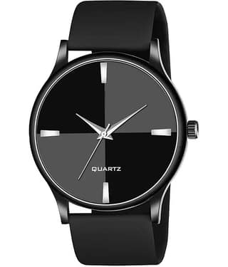 niyatifab Black Silicon Analog Men's Watch
