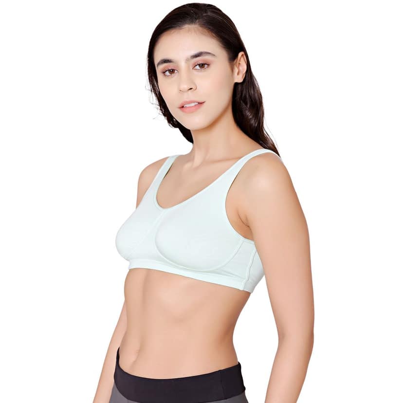 Bodycare modal spandex wirefree broad straps soft cup sleep bra-1625LILAC view 2