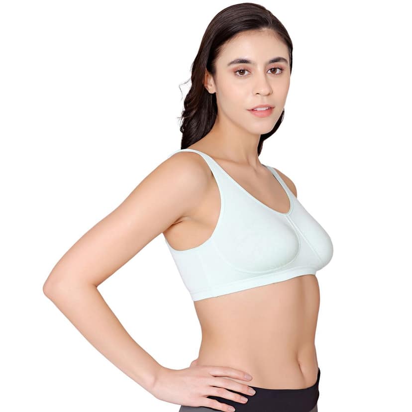Bodycare modal spandex wirefree broad straps soft cup sleep bra-1625LILAC view 3