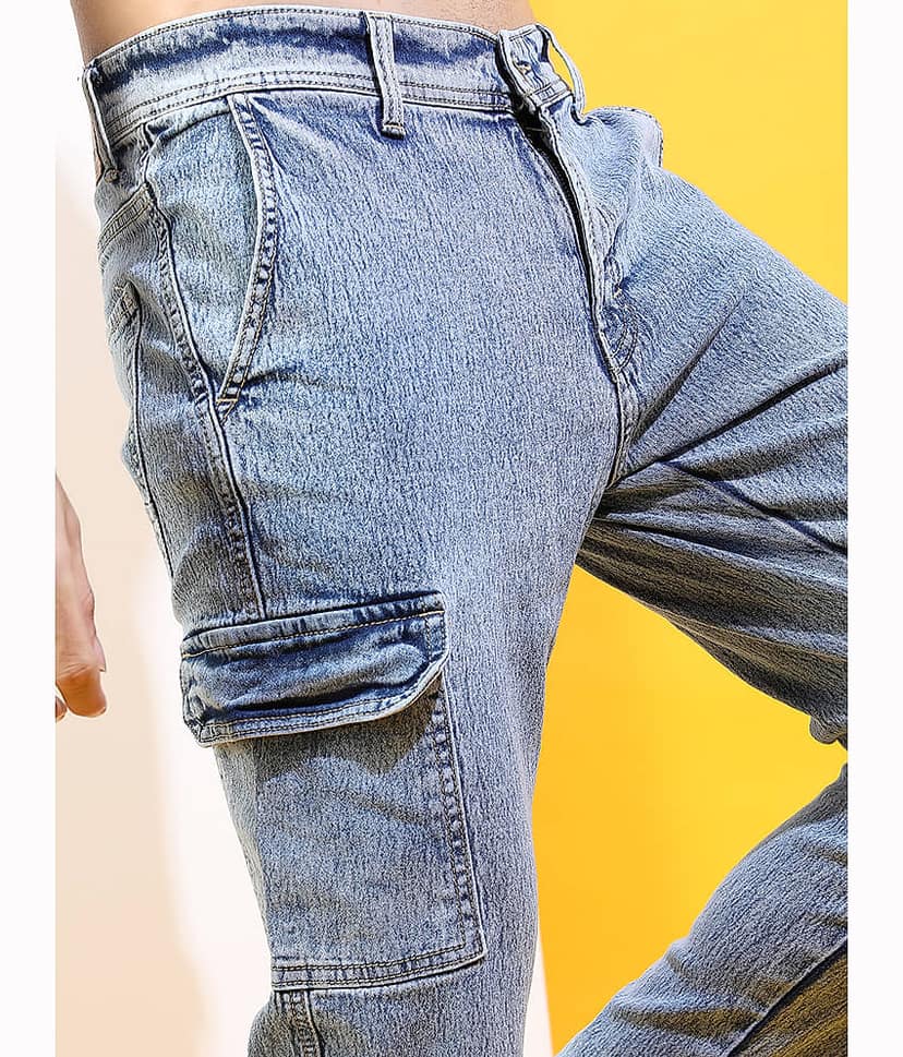 Highlander Slim Fit Solid Men's Jeans - Light Blue ( Pack of 1 ) view 4