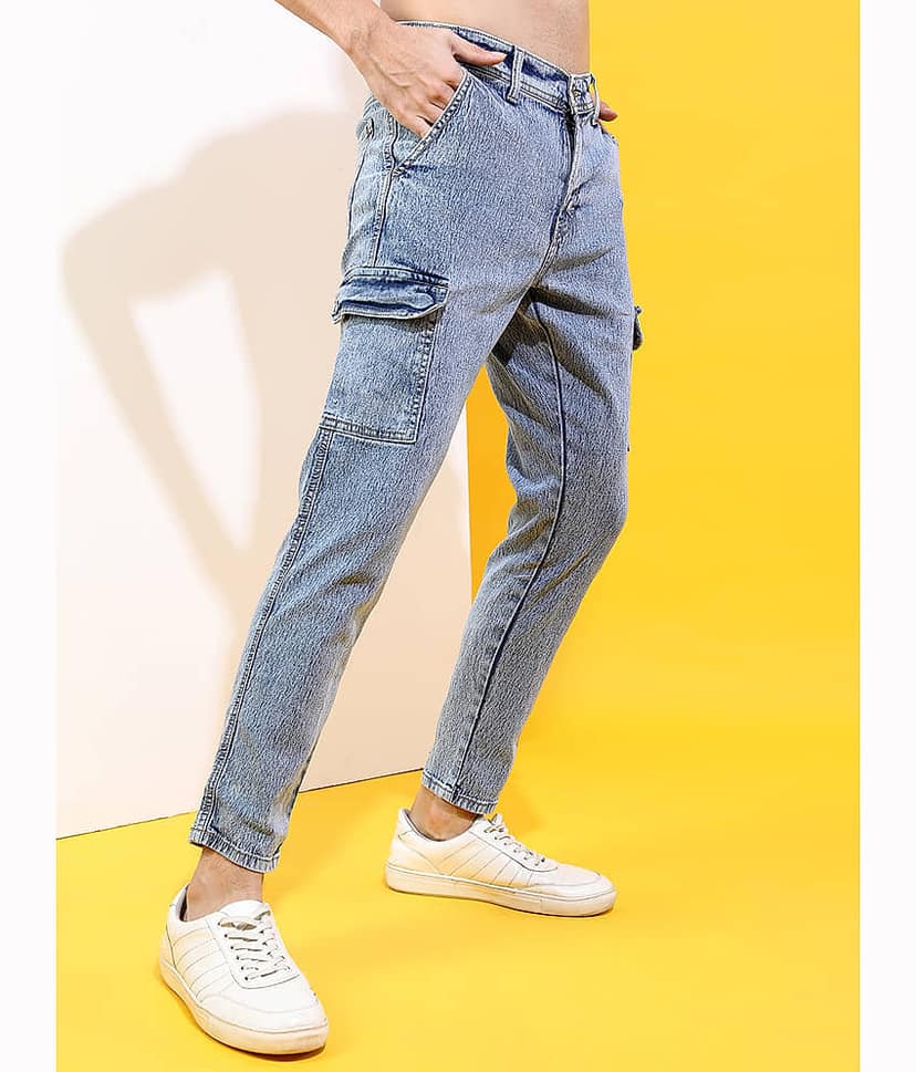 Highlander Slim Fit Solid Men's Jeans - Light Blue ( Pack of 1 ) view 6
