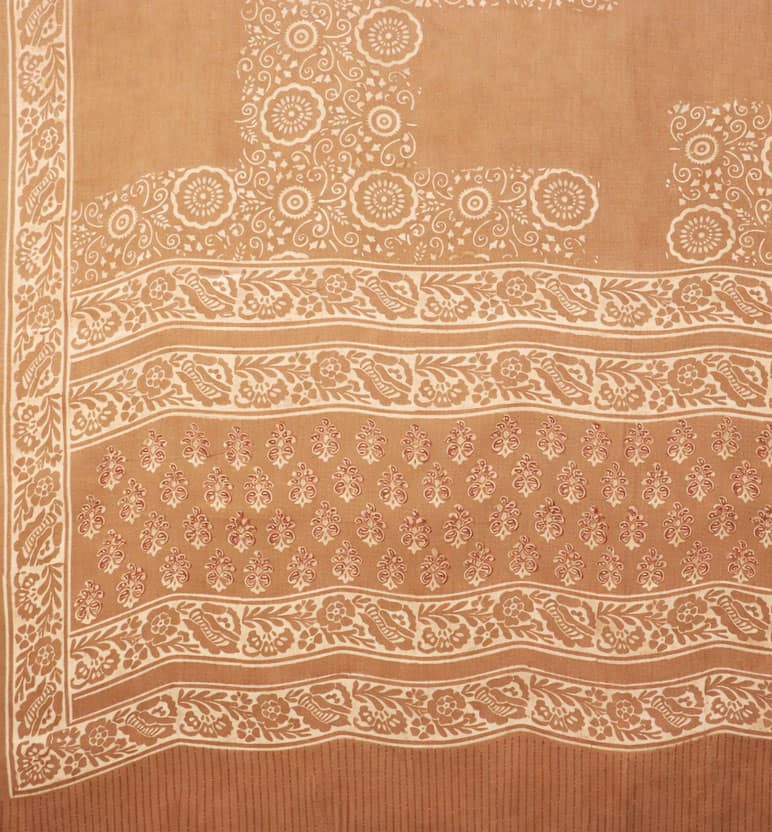 Handcrafted Dabu Print Cotton Dress Material – 3 Piece Set view 5