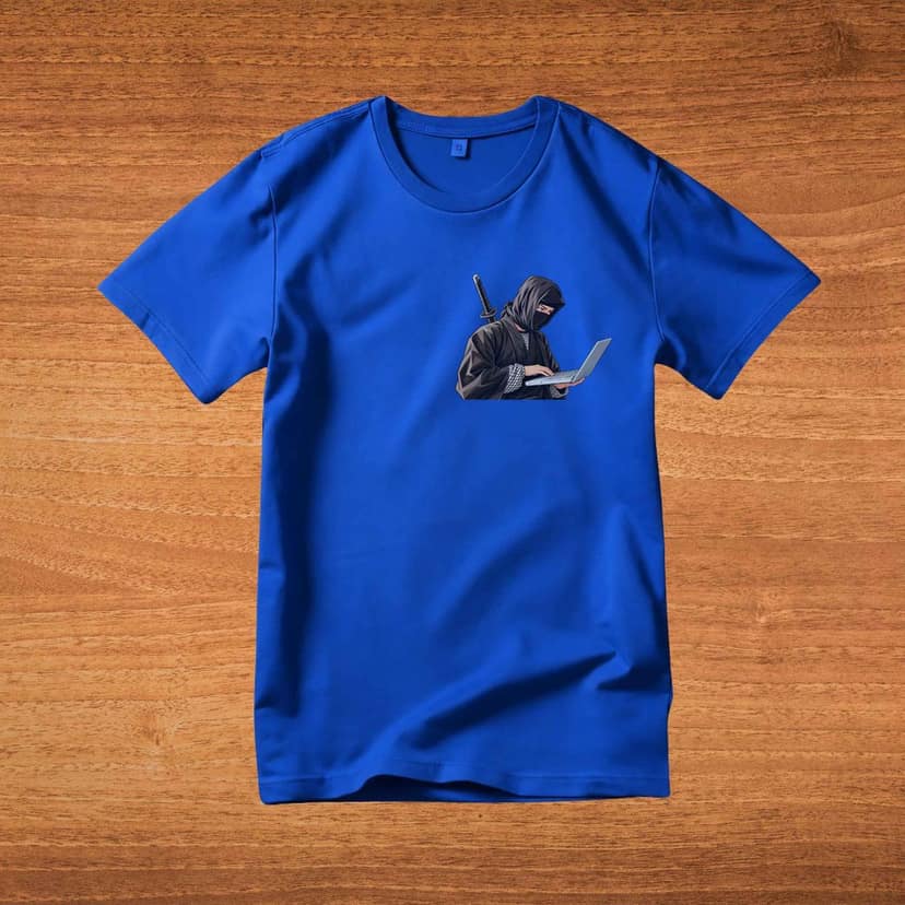 Trishoolin Cyber Ninja Anime Theme T-Shirt | Design 40022MB | Cotton Regular Fit | Crew Neck / Round Neck Half Sleeve | Pack of 1 view 2