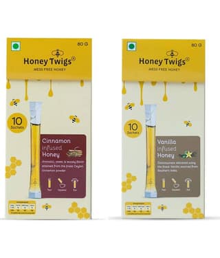 HONEY TWIGS Honey Cinnamon and Vanilla 160 g Pack of 2