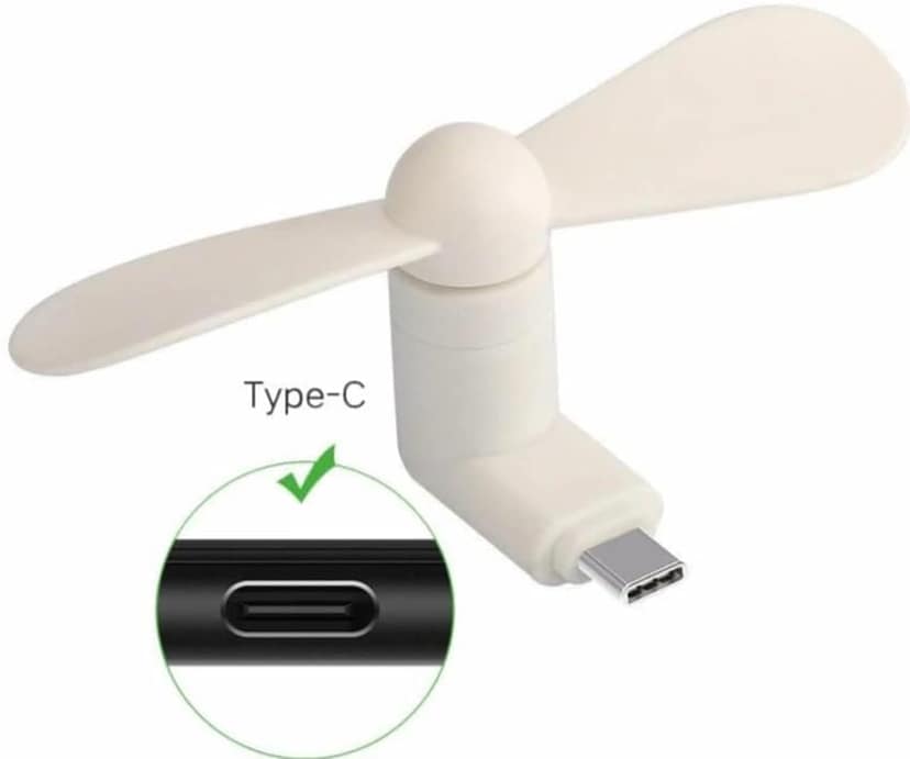 Mini Type-C Fan Combo Pack of 2 Pcs. High Speed Type C Fan for All Type C Android Mobiles Smartphones & Type c Devices, Multi-colour (Pack of 2) view 3