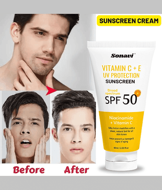 Sonavi SPF 50 Sunscreen Cream For All Skin Type ( Pack of 1 )