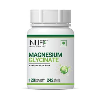 Inlife Magnesium Glycinate With Zinc Picolinate 120 Vegetarian Capsules