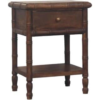 Bamboo Carved Bedside Table view 2