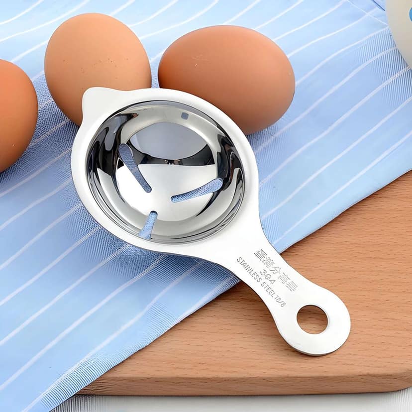 Premium Stainless Steel Egg Separator | Manual Egg Yolk & Egg White Separator | Food Grade Egg Filter Tool for Baking, Cooking & Kitchen Use (Original)