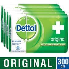Dettol Bathing Soap Bar - Original, 99.99% Germ Protection, Dermatologically Tested, 75 G (Pack Of 4)