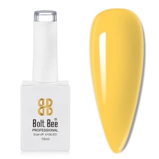 Bolt Bee Pastel Yellow Color Gel Nail Polish Soak Off UV Gel DIY at Home Manicure Salon Nail Art Bolt Bee Pastel Yellow Color Gel Nail Polish Soak Off UV Gel DIY at Home Manicure Salon Nail Art - 150 / 15 ml (Pack of 1)