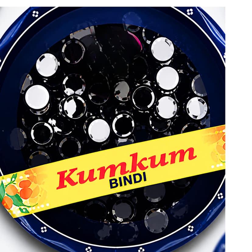 Premium Black Round Bindi for Women & Kids view 4