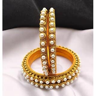 Omsar Jewelry Copper Gold-plated Kada (Pack of 4) view 2