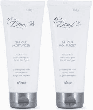 Brinton Doux 24 Hour Moisturizer Cream Face Moisturizer For Women Men 100 g blue x Pack of 2