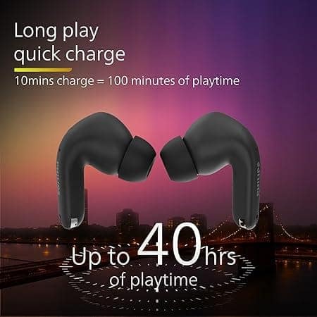 Philips TAT1269 Bluetooth Truly Wireless in Ear Earbuds with mic, 13mm Drivers, Bluetooth 5.4, 40H Playtime view 3