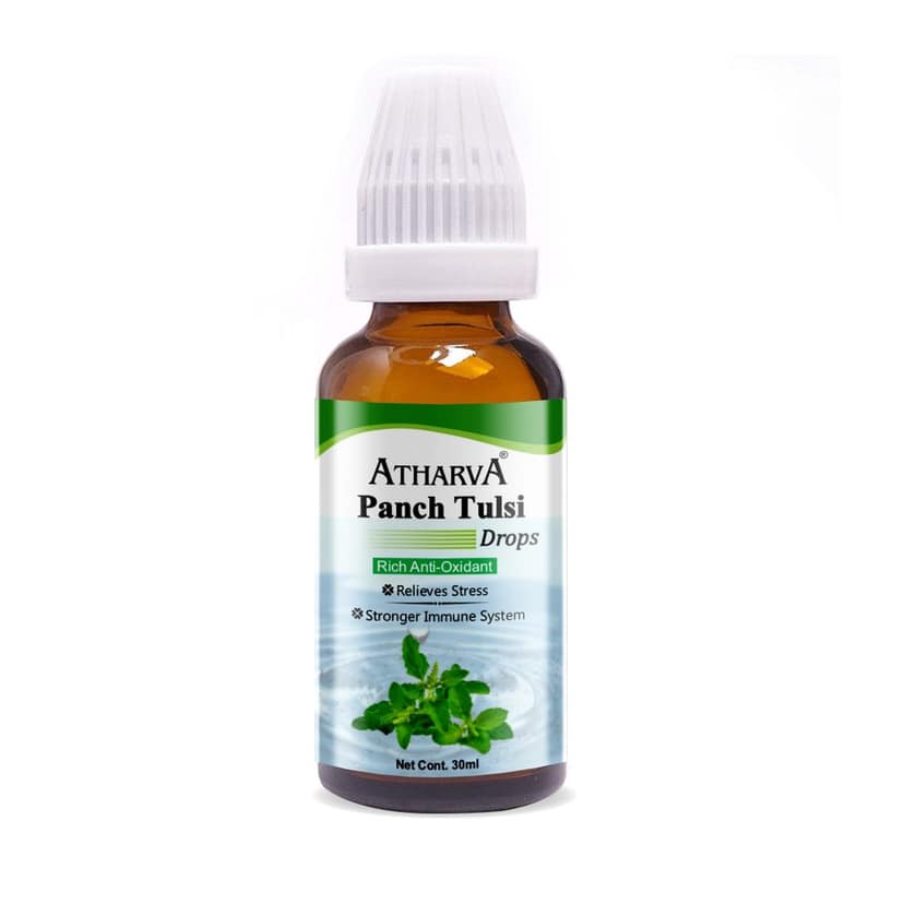 ATHARVA Panch Tusli Drops (Ayurvedic Immunity Booster combining 5 different varieties of Tulsi )