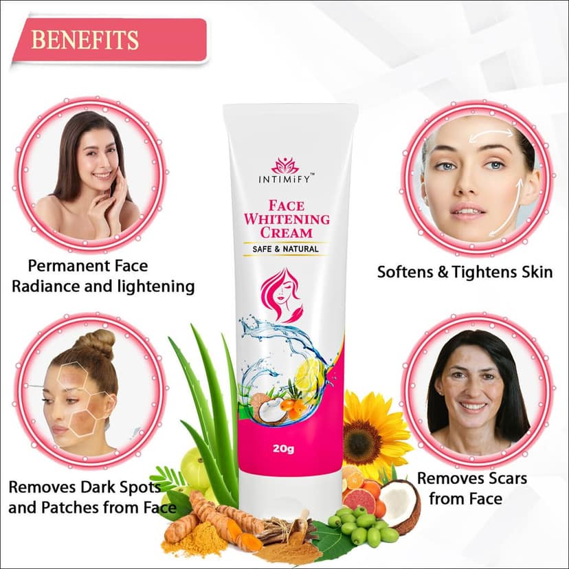 Intimify Face Whitening Cream with Retinol, Hyaluronic, Kojic Acid, Glutathione, Vitamin C view 5