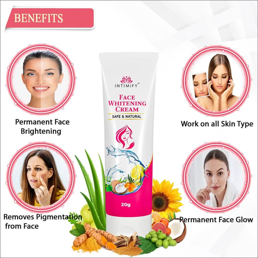 Intimify Face Whitening Cream with Retinol, Hyaluronic, Kojic Acid, Glutathione, Vitamin C view 6