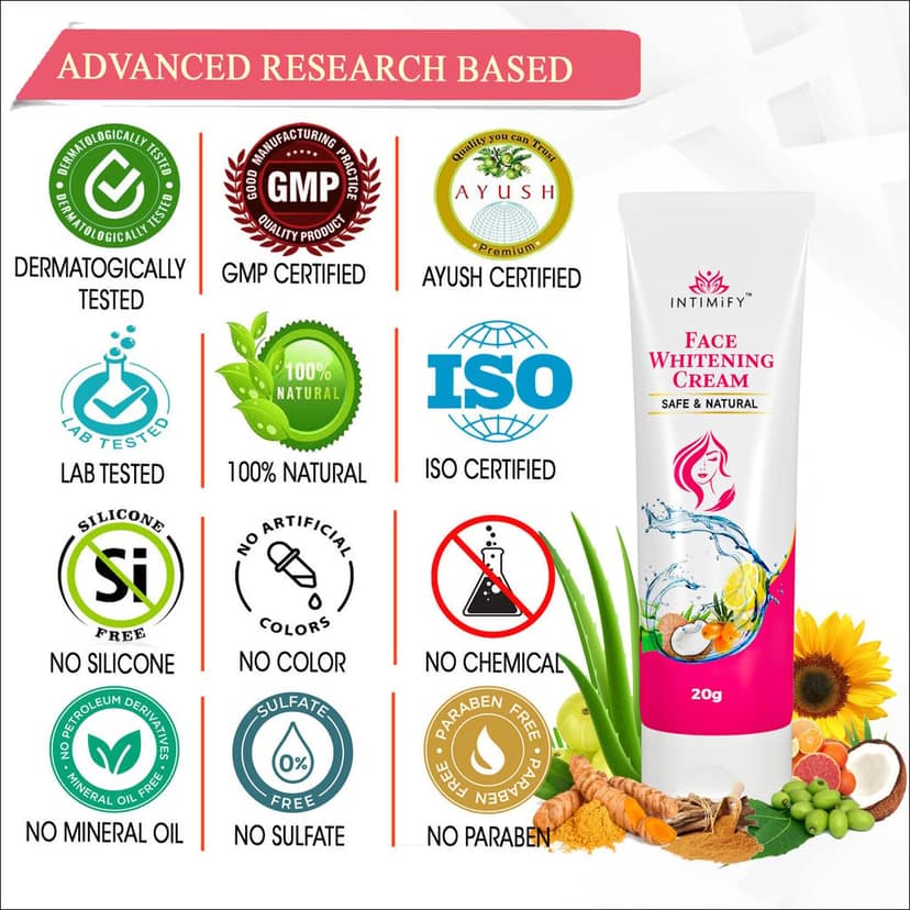 Intimify Face Whitening Cream with Retinol, Hyaluronic, Kojic Acid, Glutathione, Vitamin C view 7