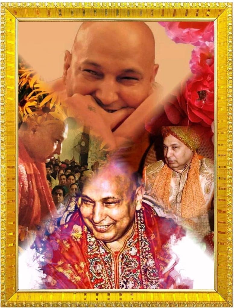 NOKKES Jai Guru Ji Swaroop Shukrana Guru Ji Golden 5X7 Inch Photo Frame_AQW4