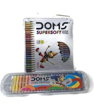 Doms Creativ Combo 24 Supersoft Pencil Colour & 25 Oil Pastel