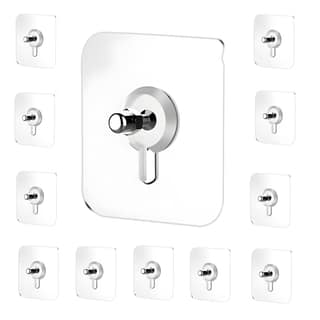 DEALZONE 5 Pcs Nail-Free Self-Adhesive Screw Wall Hooks for Hanging