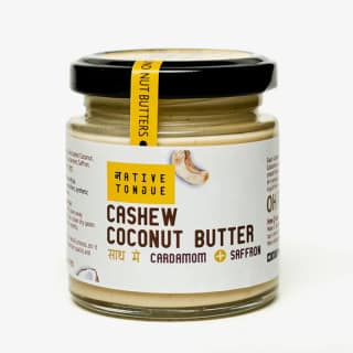 Native Tongue Cashew Coconut Butter with Cardamom and Saffron - 200g of Rich and Creamy Spread with Exotic Spices