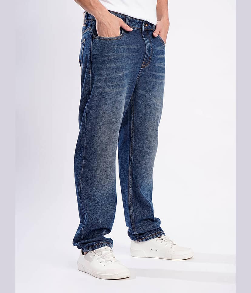 Bene Kleed Straight Washed Men's Jeans - Blue ( Pack of 1 ) view 2