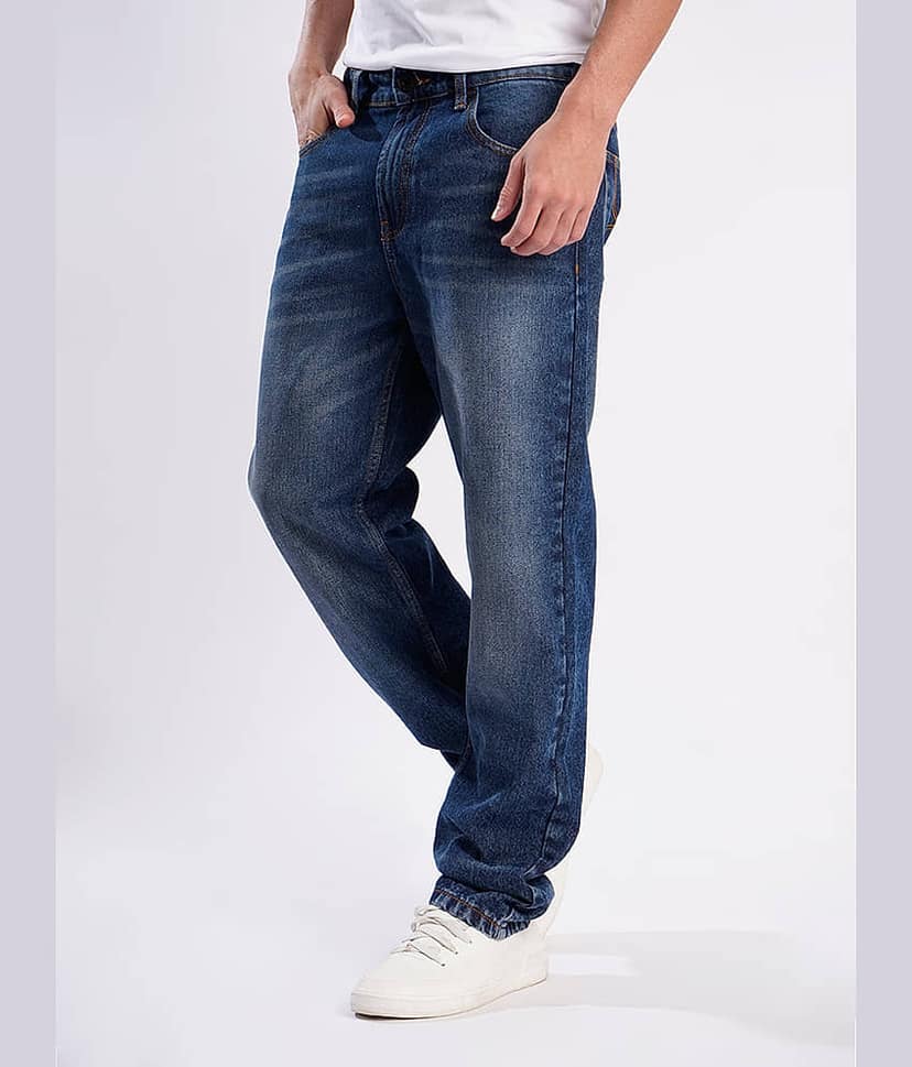 Bene Kleed Straight Washed Men's Jeans - Blue ( Pack of 1 ) view 3