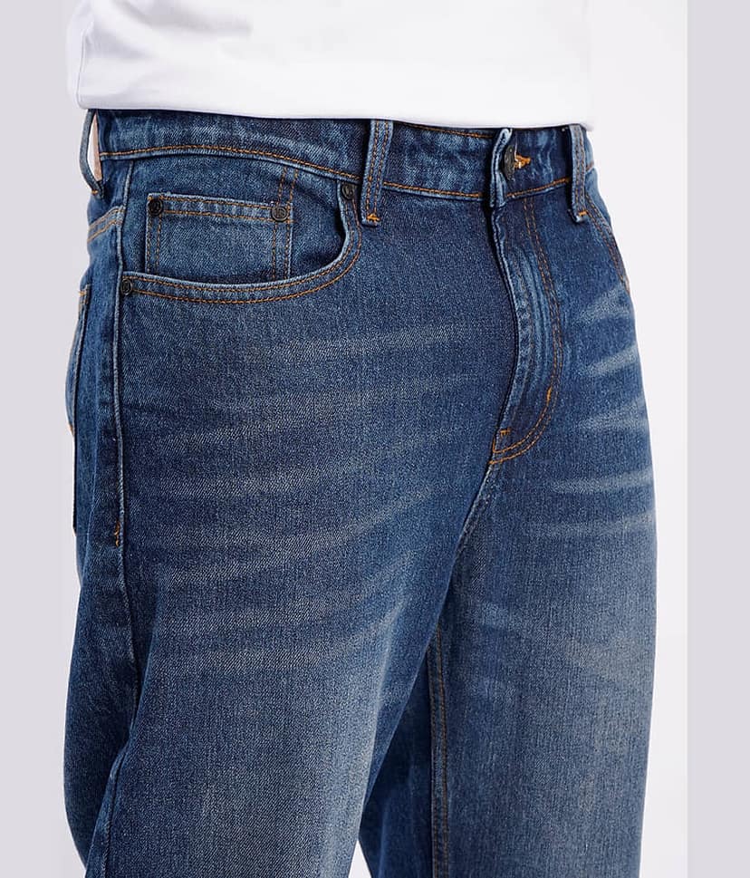 Bene Kleed Straight Washed Men's Jeans - Blue ( Pack of 1 ) view 4